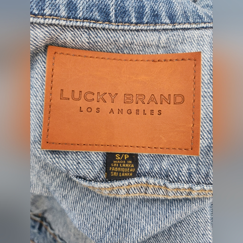 NWOT Lucky Brand Tomboy Trucker denim jean jacket size S - Picture 7 of 11